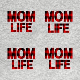 Mom Life Buffalo Plaid Sticker Pack Set T-Shirt